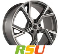 Avus Racing AF20 matt anthracite polished 9x20" ET40 LK5 112 ML 66.6 Alufelge...