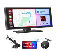 Avylet 9,26" Wireless Carplay Display für Apple Carplay & Android Auto, Tragbarers Carplay Autoradio mit IP67 Rückfahrkamera, OTA-Updates, GPS Navigation, Bluetooth 5.0, Mirror Link, FM/AUX