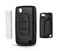 AWPARTS - Autoschlüssel-gehäuse - Funkschlüssel-Gehäuse - KFZ Fernbedienung Gehäuse Kfz-Schlüssel-Gehäuse kompatibel mit Peugeot 207 307 308 Partner und Citroen C2, C3, C4