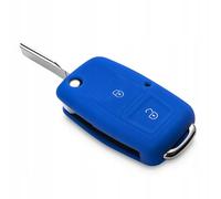 AWPARTS - Autoschlüssel Hülle - Auto Schlüssel Silikon Cover kompatibel mit VW Golf Passat Lupo Skoda Fabia Octavia Superb Seat Leon Toldeo Cordoba - Blau