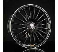 Axxion AX5 Schwarz Glanz M. Hochgl. Pol. Felgenbett Alufelge 19 Zoll ET32 5x112 ML72,6