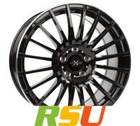 Axxion AX5 Schwarz Glanz M. Hochgl. Pol. Felgenbett Alufelge 19 Zoll ET32 5x112 ML72,6