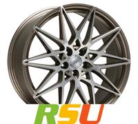 Axxion, AX9, 8,5x19 ET45 5x108 72,6, platin grau hochglanzpoliert