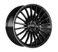 Axxion AX5 Schwarz Glanz M. Hochgl. Pol. Felgenbett Alufelge 19 Zoll ET32 5x112 ML72,6