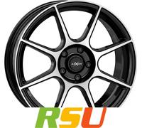 Axxion Axxion X2 schwarz hochglanzpoliert 7x17 ET37 - LK5/100 ML63.4 Alufelge schwarz