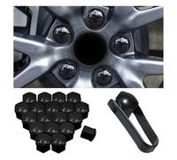 AYBEN 20 Stück Radmutternkappen, für Opel Grandland X Mokka X Zafira C sechseckige Reifenmutternabdeckungen mit Entfernungswerkzeugsatz,19mm-A