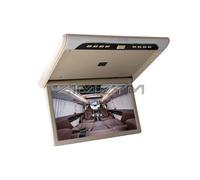 AYJYZHIAG Automonitor 19 Zoll 1920 * 1080P LCD-Bildschirm Dachmontage Flip Down MP5-Player mit HD-Deckenmonitor TV for Autobus-Zubehör(Beige)