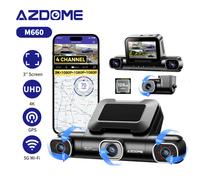 AZDOME Dash Cam M660 2K + 3*1080P 4CH Auto DVR GPS 5G Wifi Integrierte 128GB eMMC Sprachsteuerung