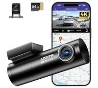 AZDOME Dashcam Auto Vorne Hinten 4K+1080P, WiFi GPS Dash Cam, Autokamera mit 64G SD Karte, ADAS, Super Nachtsicht, WDR, Loop-Aufnahme, G-Sensor, Parküberwachung Auto Kamera