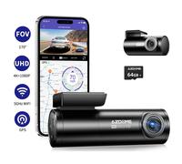 AZDOME True 4K Dashcam Auto Kamera 5GWiFi GPS 24H Parkmodus Nachtsicht 64GB TF