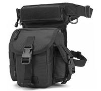 AZIDWERYQ Motorrad-Beintasche, hochdichtes Oxford-Tuch, Oberschenkeltasche, mehrere Taschen, Beintasche für Radfahren, Bergsteigen, Schwarz