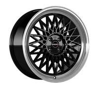 Borbet B black rim polished 7x17 LK 4/108 ET 38 ML 63.4