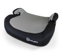 babyGO Sitzerhöhung Booster nach neuer I-Size Norm - Kindersitzerhöhung 125 und 150 cm - Kindersitz/Autositz für Kinder Melange-Schwarz