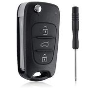 Bahan alamy Autoschlüssel Gehäuse 3 Tasten Fernbedienung Auto Schlüsselgehäuse für Hyundai i10 i20 i30 ix20 ix35 und Kia Ceed Soul Sportage Venga