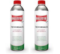 BALLISTOL 21150 Universalöl - Rostschutz, Schmieröl, Pflegemittel und Reinigungsmittel - 500 ml Flasche, Transparent (Packung mit 2)