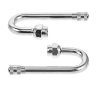 Baluue 2 Stück Hochleistungs Ventilschaftverlängerungen aus Metall und Kupfer mit 180 Grad Schutz Winkelventil für Auto und Lkw Reifenventilverlängerung