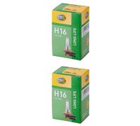 BandelOne enthält 2x Hella Long Life H16 Halogen Glühlampen 12V 19W PGJ19-3 | 8GH 186 996-001