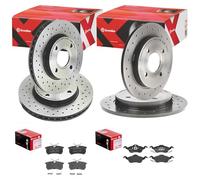 BandelOne enthält brembo Sport Bremsenset vorne + hinten passend für Focus 1 Bj. 1998-2004