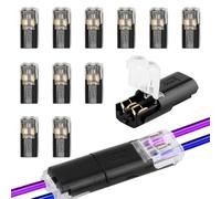 banjiabb 12 Stück Kabelverbinder Wasserdicht,Steckverbinder 12v,Steckverbinder 2 Polig,Kabelverbinder Kfz,Schneller Kabelstecker Verbindungen,Steckverbindung Wire Connector Für Kfz Lkw