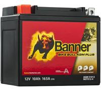 Banner Bike Bull GEL Motorradbatterie 51012 10Ah 12V BGTX12-4 YTX12-BS YTX12-4 wartungsfrei