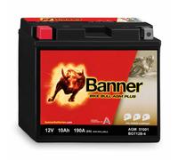 12V 10Ah 190A Banner Bike Bull GEL 51001 Motorradbatterie GT12B-4