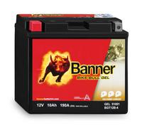 12V 10Ah 190A Banner Bike Bull GEL 51001 Motorradbatterie GT12B-4