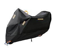 Baogaier Motorrad Abdeckplane Outdoor Motorradabdeckung XXL 300D Wasserdicht Abdeckhaube Staubschutz Motorradplane Doppelt Genähter Wasserdichten Streifen Verbessertes Schlossloch 245x105x125cm