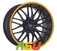Barracuda Voltec T6 mattblack PureSports / Color Trim gelb 8.5x19" ET48 LK5 1...