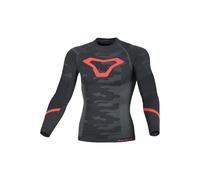 Baselayer Shirt All Season Funktionswäsche Langarm, XXL-3XL XXL-3XL schwarz-rot
