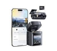 Baseus VD1 Pro Dashcam Auto Vorne Hinten Kabellose 4K+1080P, Solar-Dashcam mit 24h Parküberwachung, Dash Camera mit STARVIS Nachtsicht, 5GHz WLAN, GPS, 170° Weitwinkel& 32GB Karte