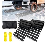 BASHIK Tragbare Traktionsmatte für Auto/LKW in Schlamm, Schnee, Eis, Sand, Notfall-Handschuhe mit starker Greifkraft und 1 Tasche (120,7 x 26,9 cm)