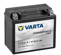 Varta Powersports Motorradbatterie AGM YTX12-4/YTX12-BS
