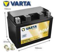 Batterie für Triumph Tiger 800 XCX Low ABS C301 2018 VARTA YTZ14S AGM Active