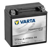 Varta Powersports AGM Ytx14-4 Motorrad Batterie Ytx14-Bs 512014010 12V 12Ah 200A