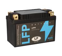 Landport LFP9 Lithium-Ionen Motorrad Batterie, 12V