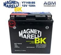 BATTERIE MAGNETI MARELLI 12AH YT14B-BS YAMAHA XVS V STAR CLASSIC 1100 2005 2006
