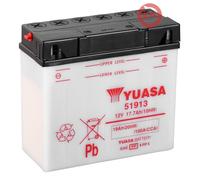 Yuasa Motorradbatterie 51913 12 V 19 Ah Passend für Modell Motorräder, Motorroller, Quads, Jetski, Schneemobile, Aufsit (51913DC)