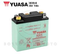 Batterie YUASA B39-6 (DC) offen ohne Saeure, 6V/7Ah/CCA:A (126x48x126mm)