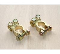 Batterie Polklemmen Set Plus Minus 2 Stück Klemmen für Autobatterie Messing