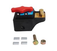 Batterie-Trennschalter 12V/24V bis 45A aus Messing | für KFZ & LKW, Unterbrecher mit Kurzschluss-Schutz, universell für negative Klemmen, schwarz-gold