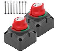 Batterie Trennschalter,2 Stück 12V 24V 48V Batterieschalter,Batterietrennschalter,Batterie Schalter,Battery Isolator Switch Für Auto,LKW,Boot,Jacht,Wohnmobil, Motorrad,Yacht