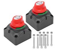 Batterie Trennschalter,2 Stück 12V-24V Batterieschalter,Batterietrennschalter,Battery Isolator Switch,Batterie Schalter Für Auto,LKW,Boot,Jacht,Wohnmobil, Motorrad