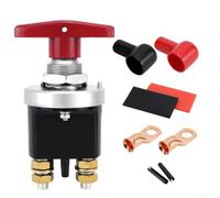 Batterie-Trennschalter 500A mit Verriegelung für 12V-36V DC Systeme, Hauptschalter aus Kupfer und Eisen für Auto, LKW, Boot, für wohnmobil und Traktor,(Red)