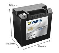 Batterie VARTA TX14H (FA) / YTX14H-BS Powersports AGM Active, 12V/16Ah/CCA:240A (150x88x145mm)