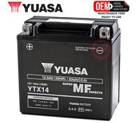 Batterie YTX14-BS Yuasa Versiegelt Piaggio VESPA GTS Super 300 2008-2008