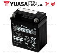 Batterie Yuasa YTZ8V Original 12V - 7Ah Versiegelt Yamaha Tricity 300 2020-2025