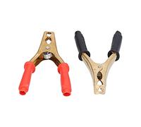 Batterie Zange Klemmen 200A Isolierte Batterieklemmen, Rot Schwarz Autobatterie Krokodilklemme mit Isoliermantel für Auto LKW Kfz Fahrzeug Boot Ladekabel Starthilfekabel (2)