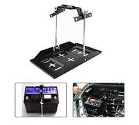 Batteriehalter 12V, Batteriehalterung Auto Autobatterie Halterung universal Batteriefach verstellbar Niederhalter-Kit Einstellbar aus Metall Batteriehalterung Wohnmobil für Auto oder Schiff