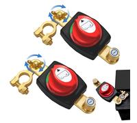 Batteriehauptschalter, 180° Einstellbarer Autobatterie Trennschalter Wasserdicht, Batterieschalter Auto Batterie Trennschalter 12V-48V für Auto Motorrad Marine Boat Caravan Yacht Bus