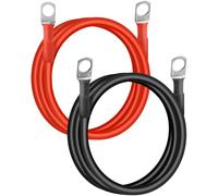 Batteriekabel 25mm² 3AWG 2 Stück 100cm Rot Schwarz Starthilfekabel Klemmen